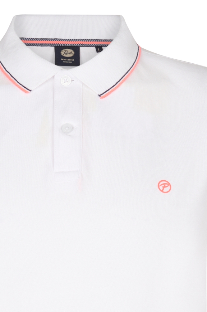 POLO MET KORTE MOUWEN M ROS POL003 0000 Bright White